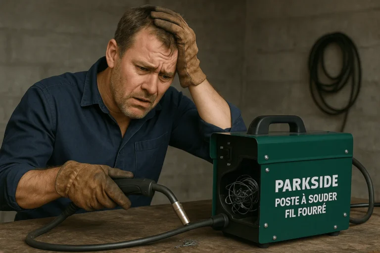 Poste à souder Parkside fil fourré problème